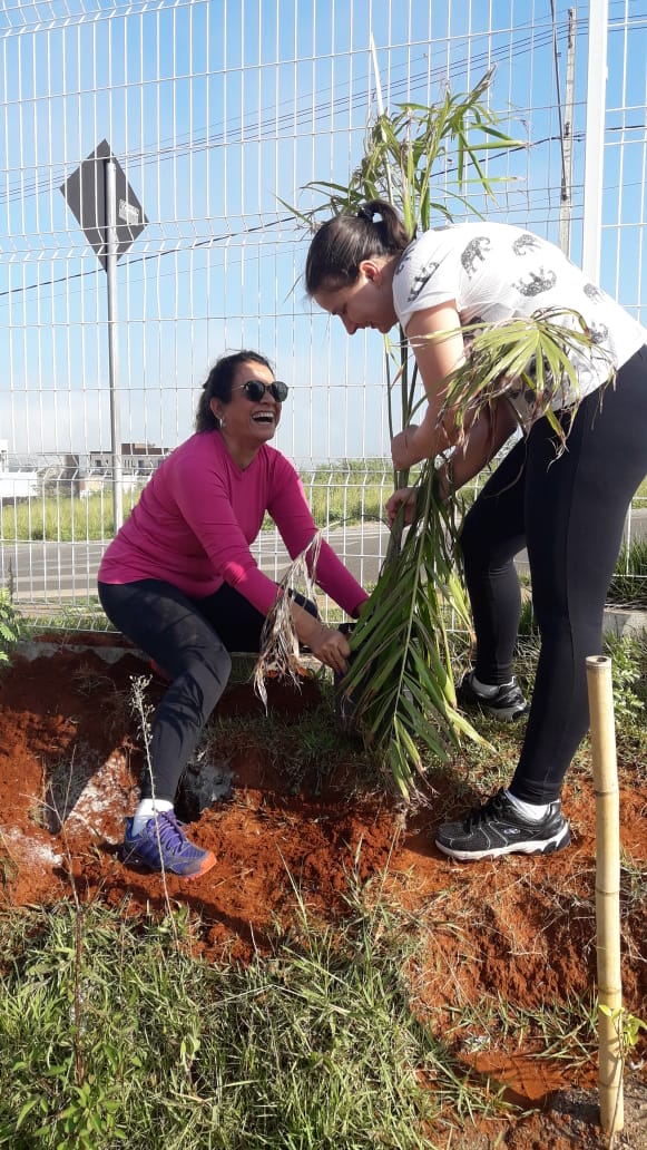 Plantio de mudas no campus 13