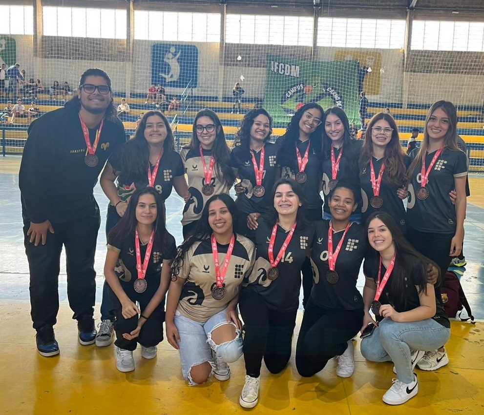 Time de handebol feminino medalha de bronze